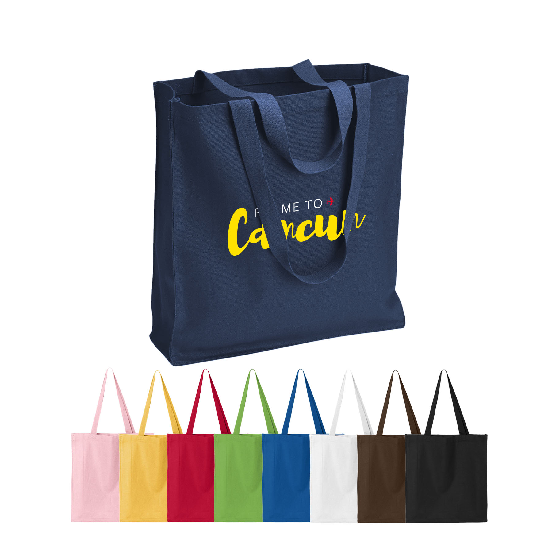 12 oz. Heavy Cotton Gusset Shopping Tote Bag_R111BT 6