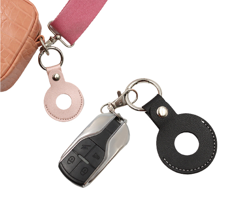 PU Leather AirTag Holder with Keyring 6