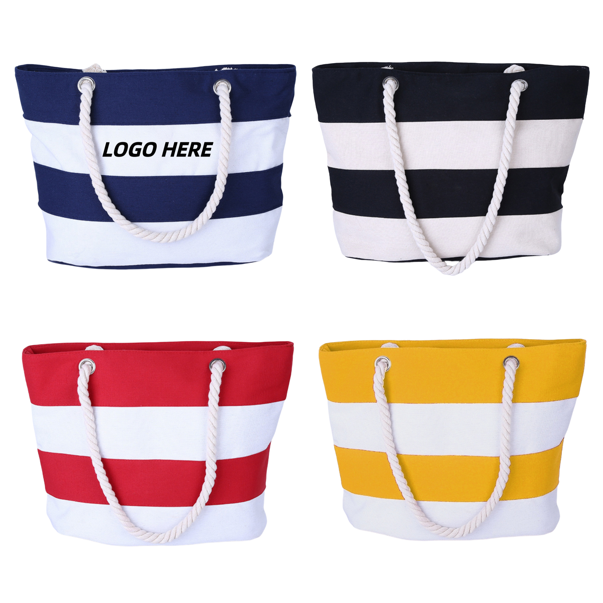 Canvas Beach Tote Bag, custom tote bag with logo imprint 2