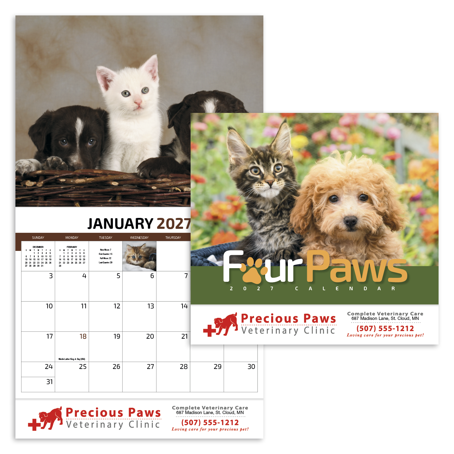HotLine® Products Four Paws Appointment Calendar - Stapled 38