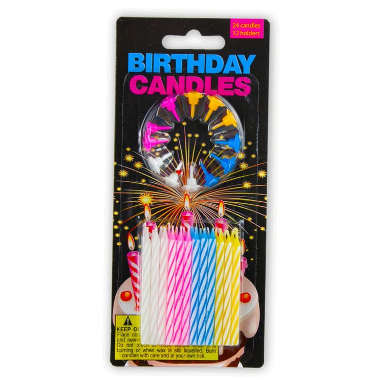 Birthday Candles Sets - Decorative Holders 24 Candles 1