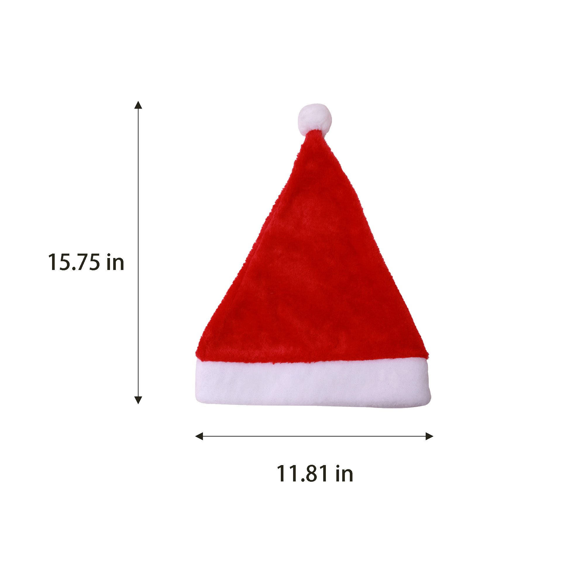 Unisex Short Plush Christmas Hat 1
