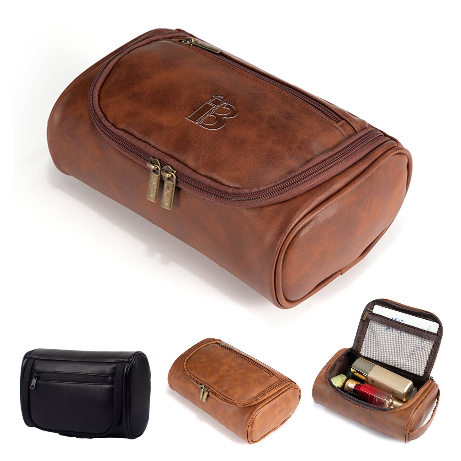 New Portable Pu Leather Makeup Bag Retro 3