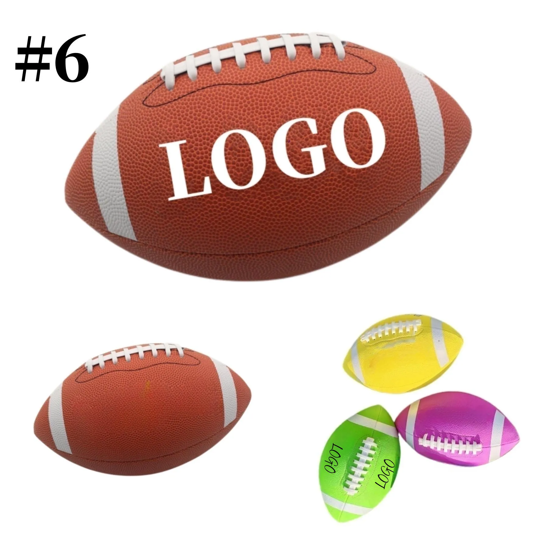 #6 Synthetic PU American Football