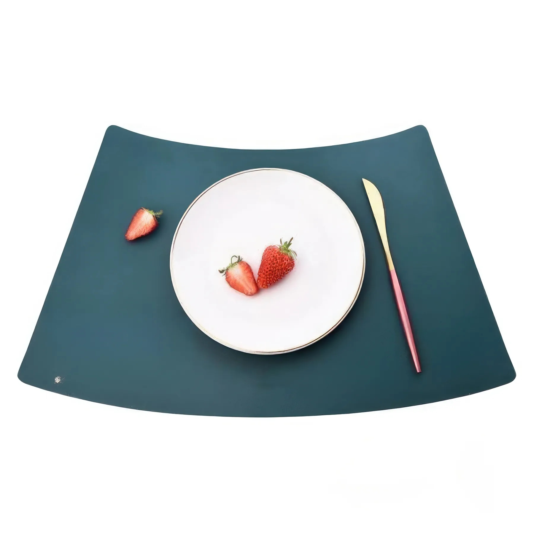 Fan-Shaped PU Leather Table Placemat & Dining Meal Pad 3