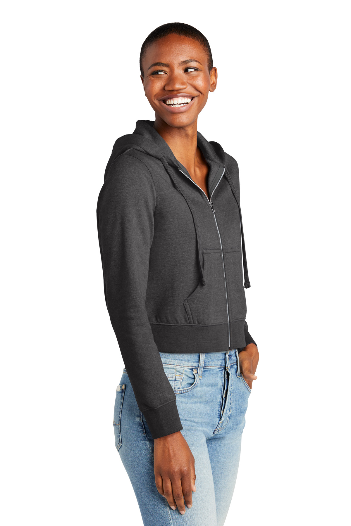 District Women's V.I.T. Fleece Full-Zip Hoodie DT6103 9