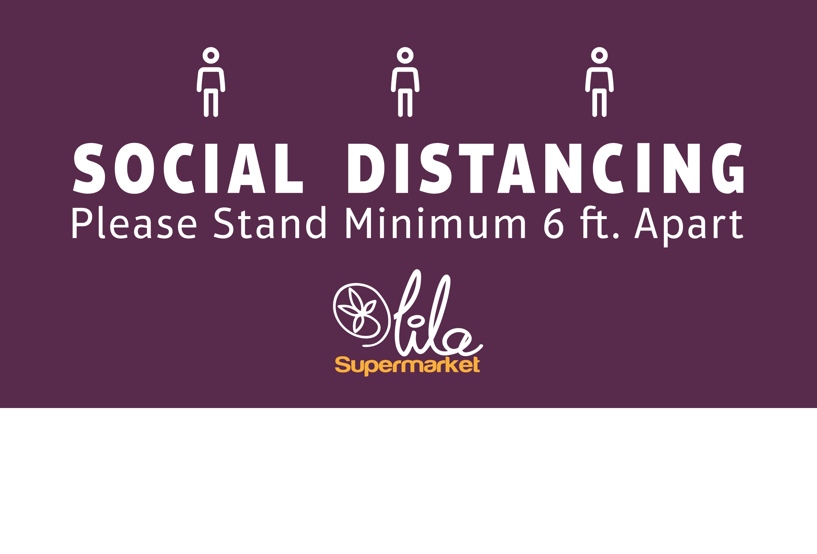 Social Distancing Floor Graphics  12"x 18" rectangle 1