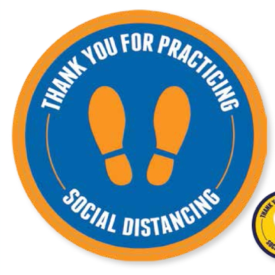 Footprint Floor Decal (18"x18")