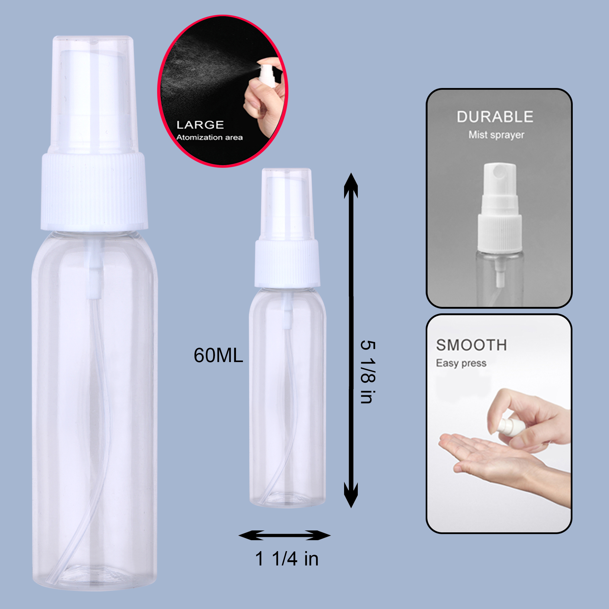 PPE 2 Oz.Spray Bottle for Hand Sanitizer
