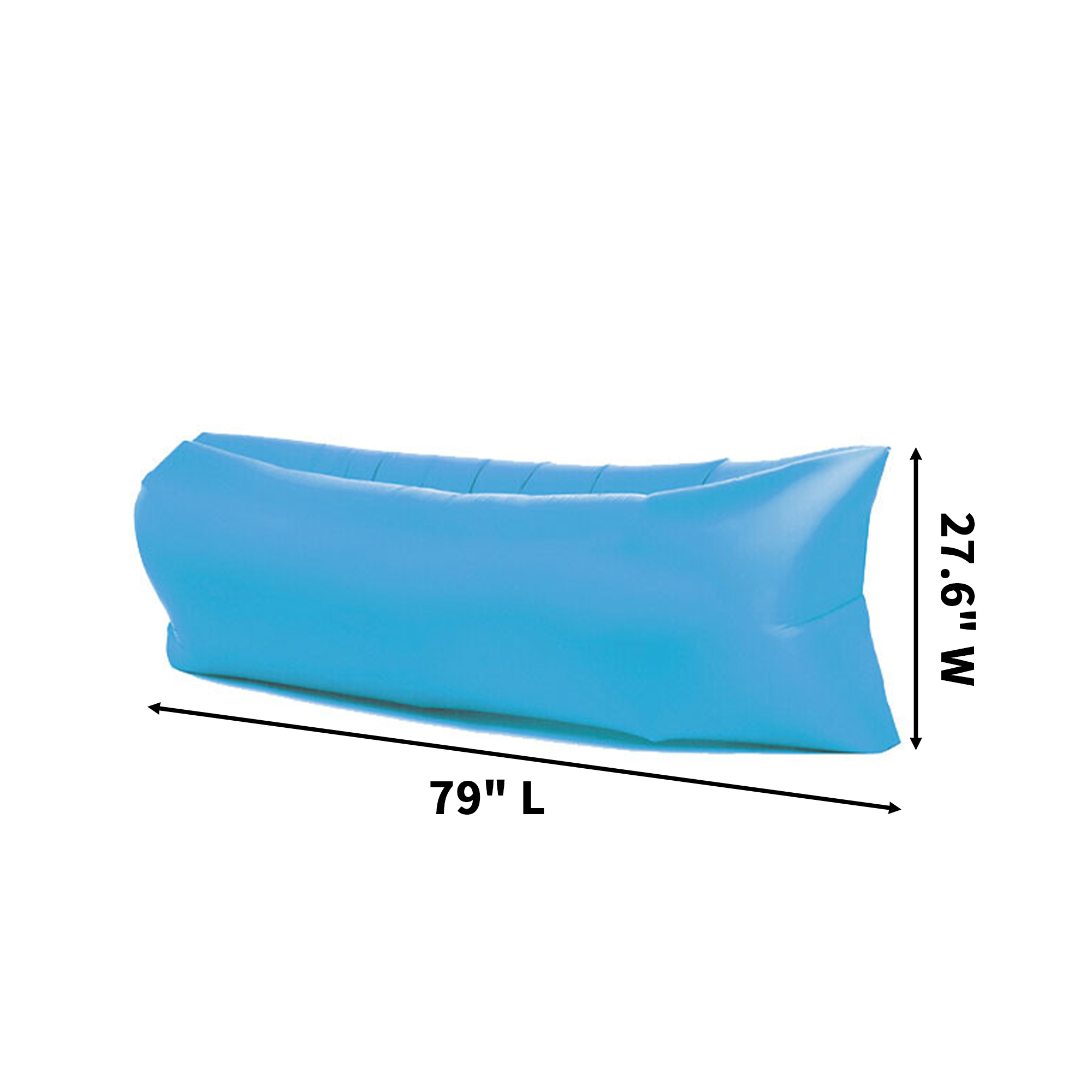 Outdoor Inflatable Beach Sofa Cushion 79" Length x 27.6" Width With Headrest 13