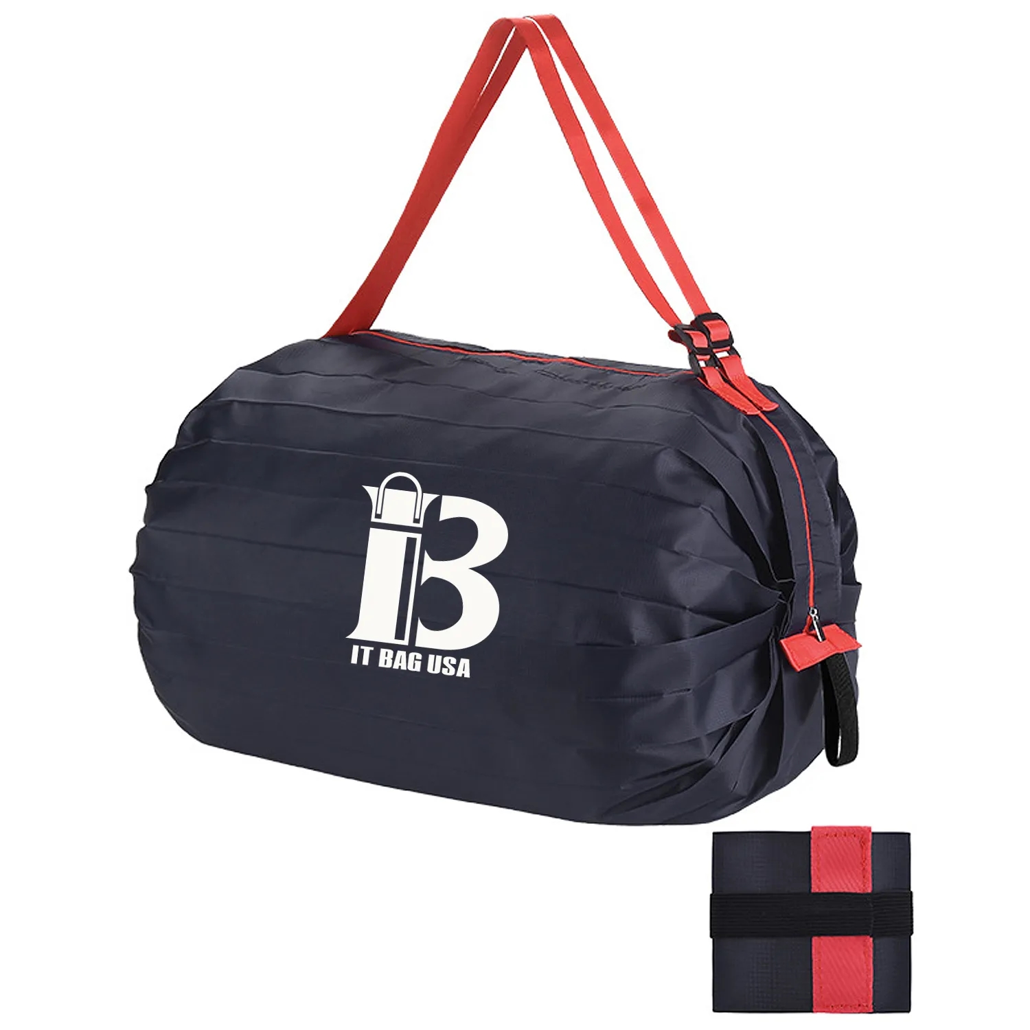 Portable Large Capacity Reusable Grocery Bag, custom tote bag with logo imprint 2