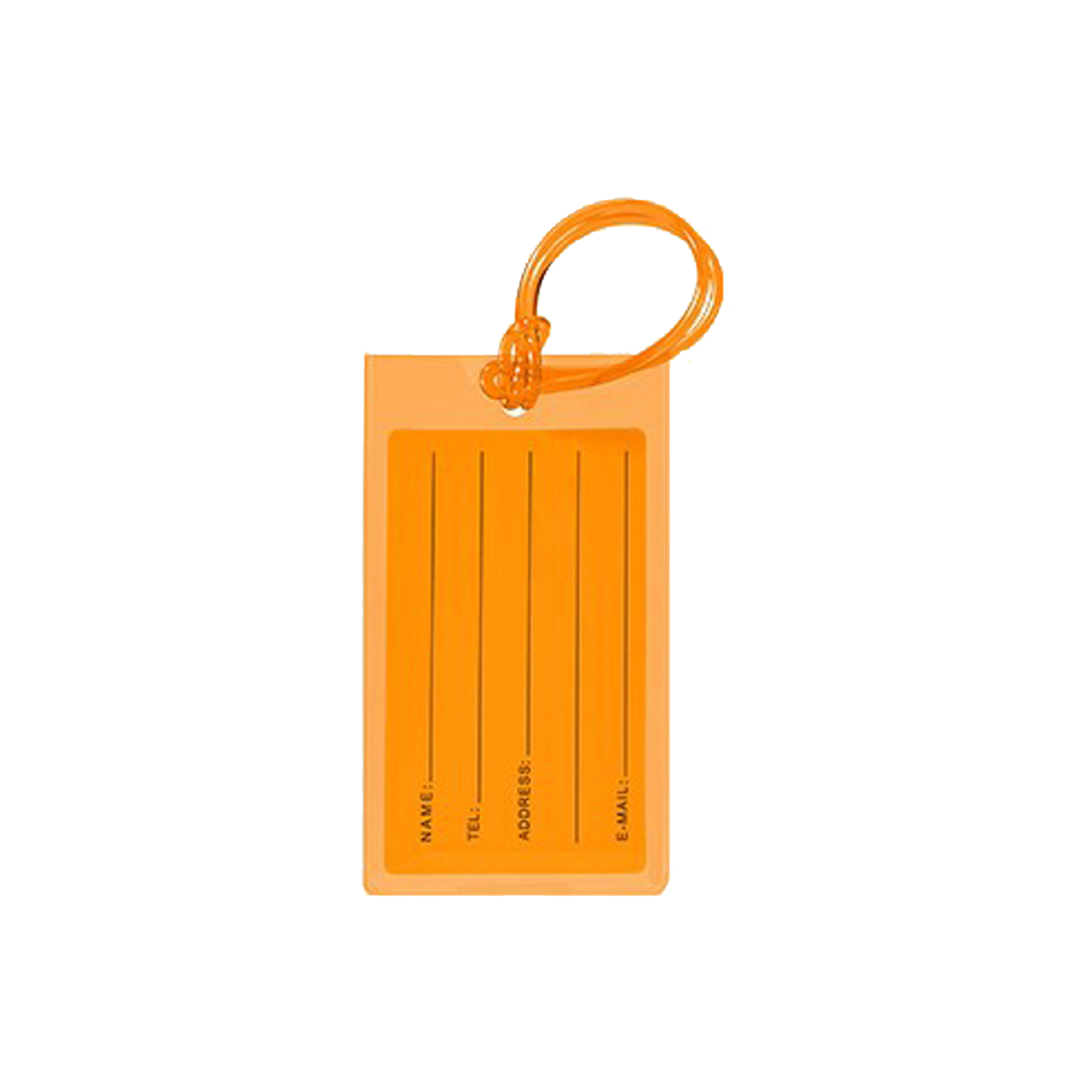 PVC Travel Identity Tag With Strap 4.6" x 2.6" 4