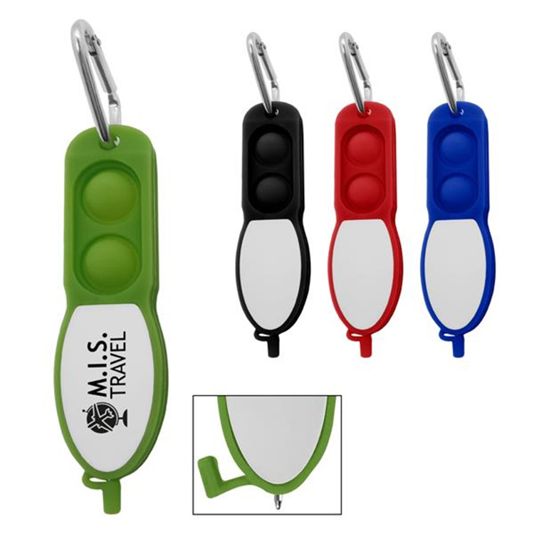 Push Pop Pen With Carabiner 1