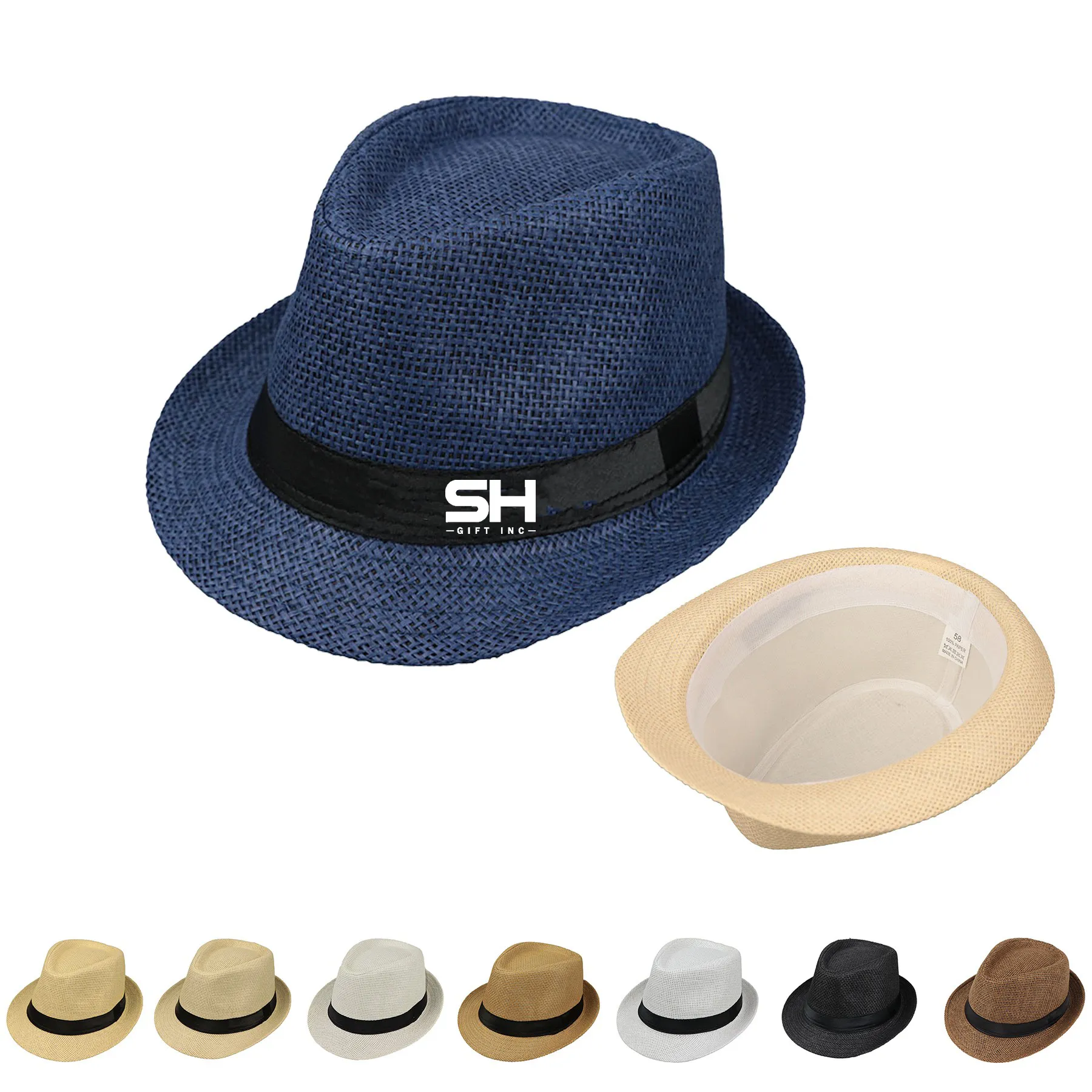 Classic Short Brim Straw Beach Hat 2