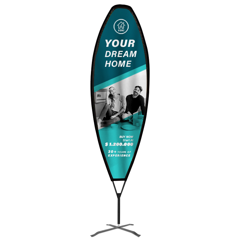 Bullet Flag™ - Printed Advertising Surfer Flag Banner, 15' 5