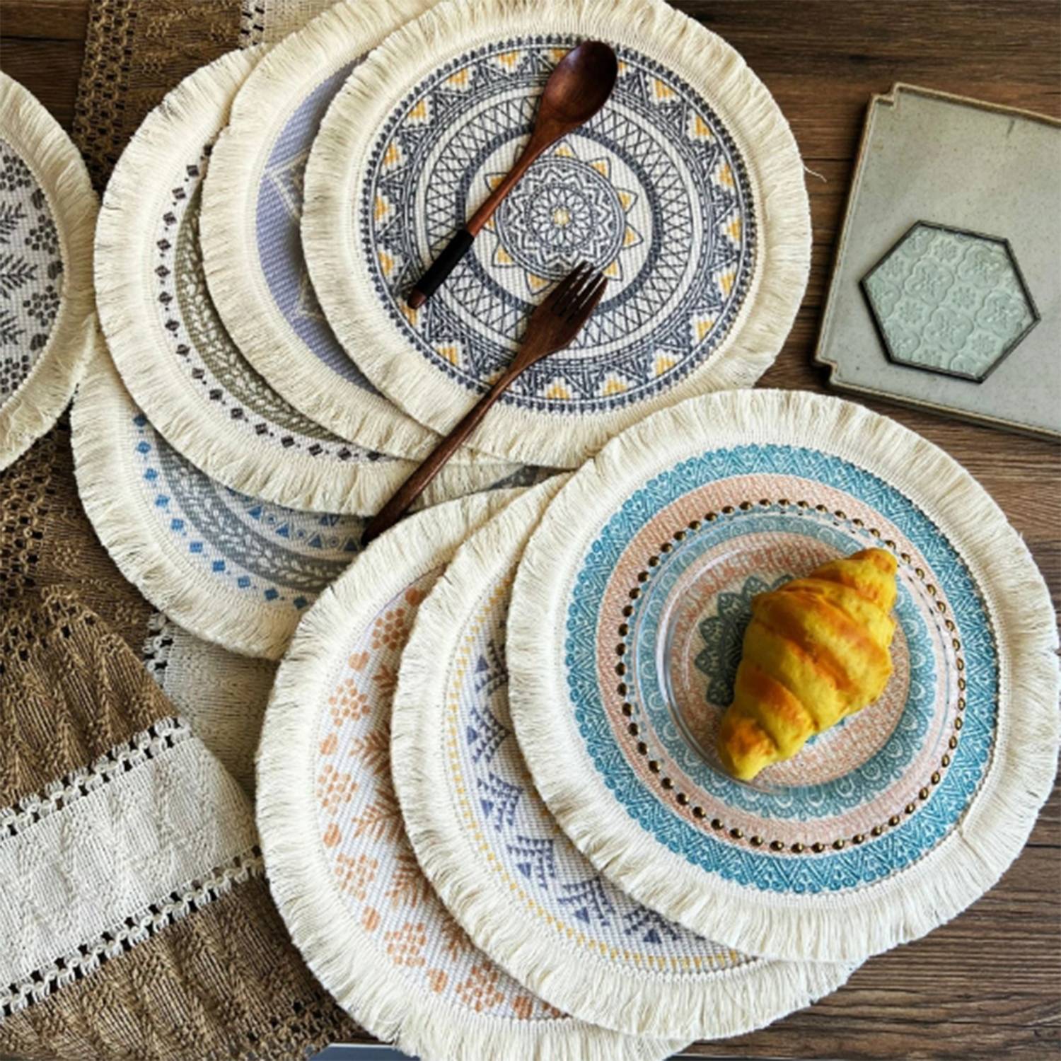 Tassel Carpet Mouse Pad/Rug Coaster Round 5