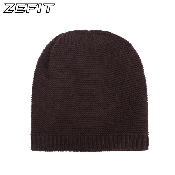 Winter Knitted Skull Beanies with Fur Lining 2