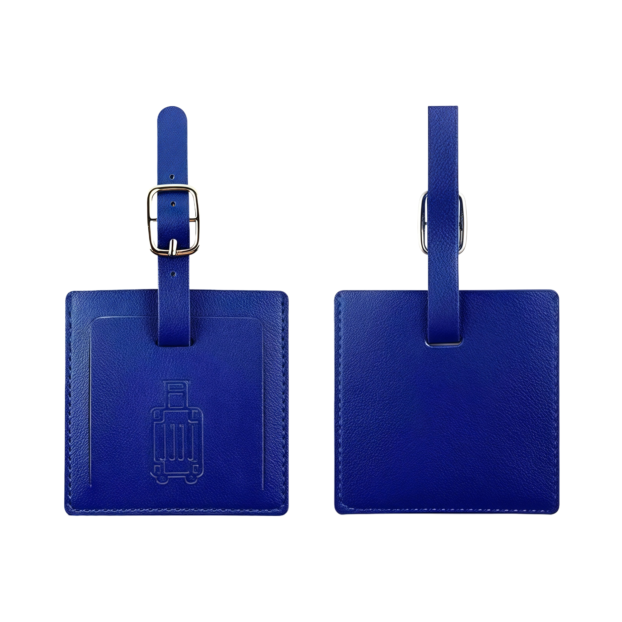 Square Luggage Tag PU Leather with Signature Paper 7