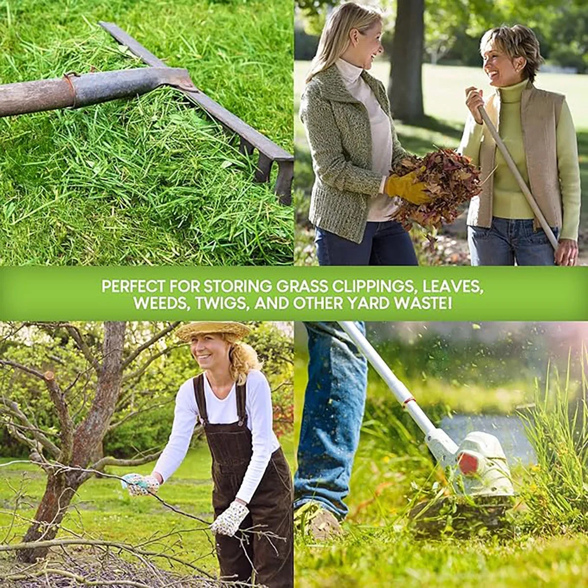 30 Gallon Kraft Lawn Leaf Bag Eco-Friendly Large Trash Pouch 8