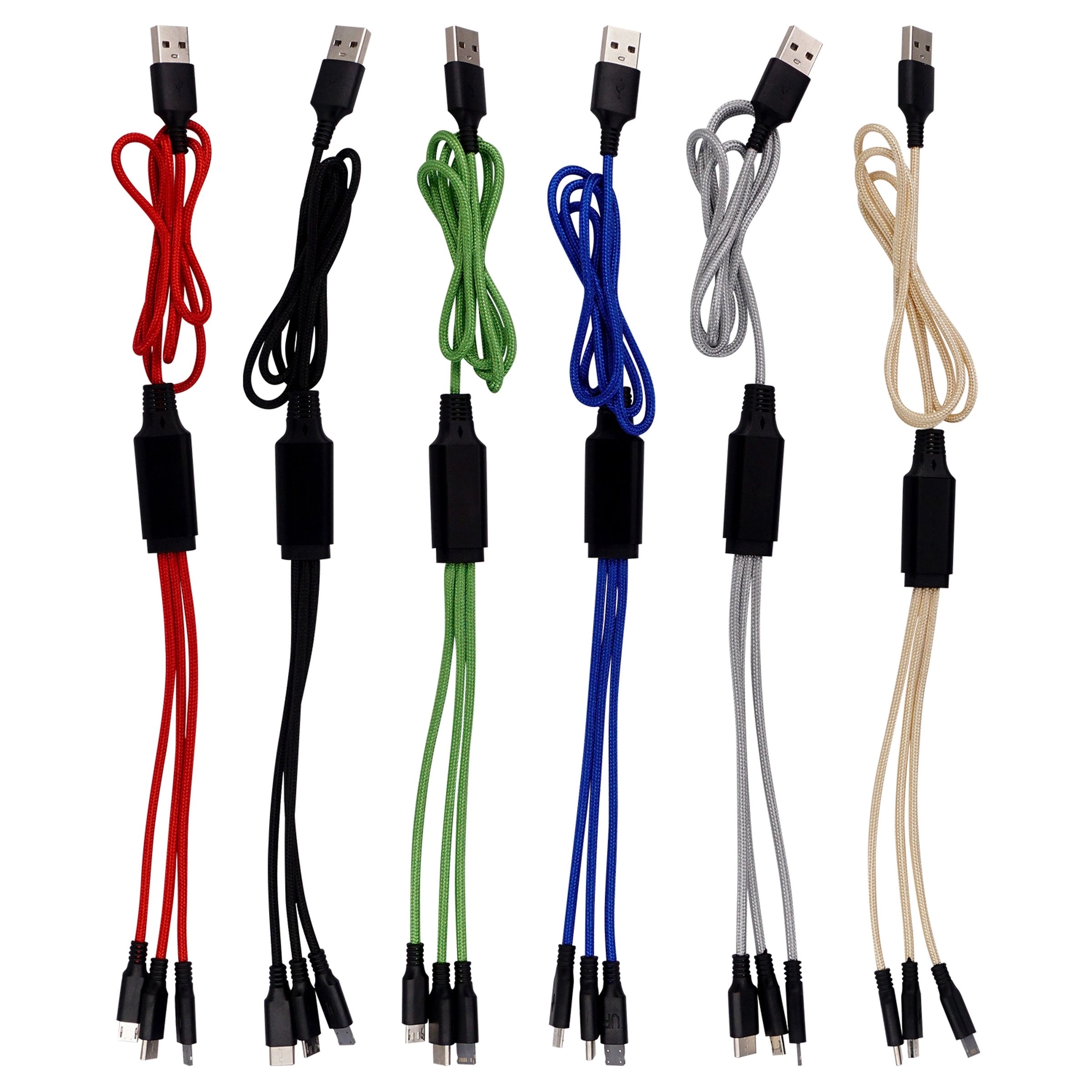 3' METALLIC LOGO LIGHT UP CABLE WITH TYPE C USB 12