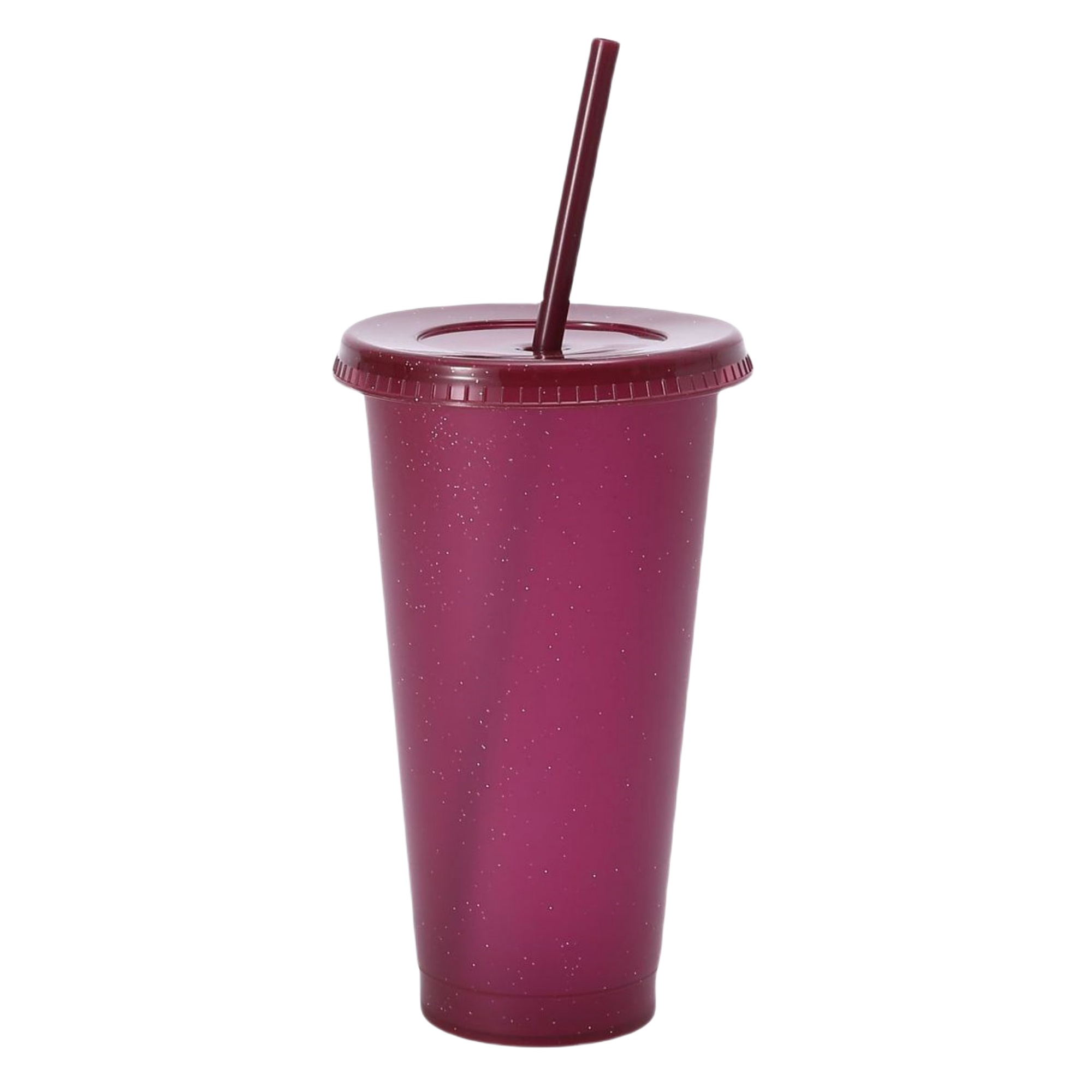 Double Wall Cute Glitter Straw Cup 14