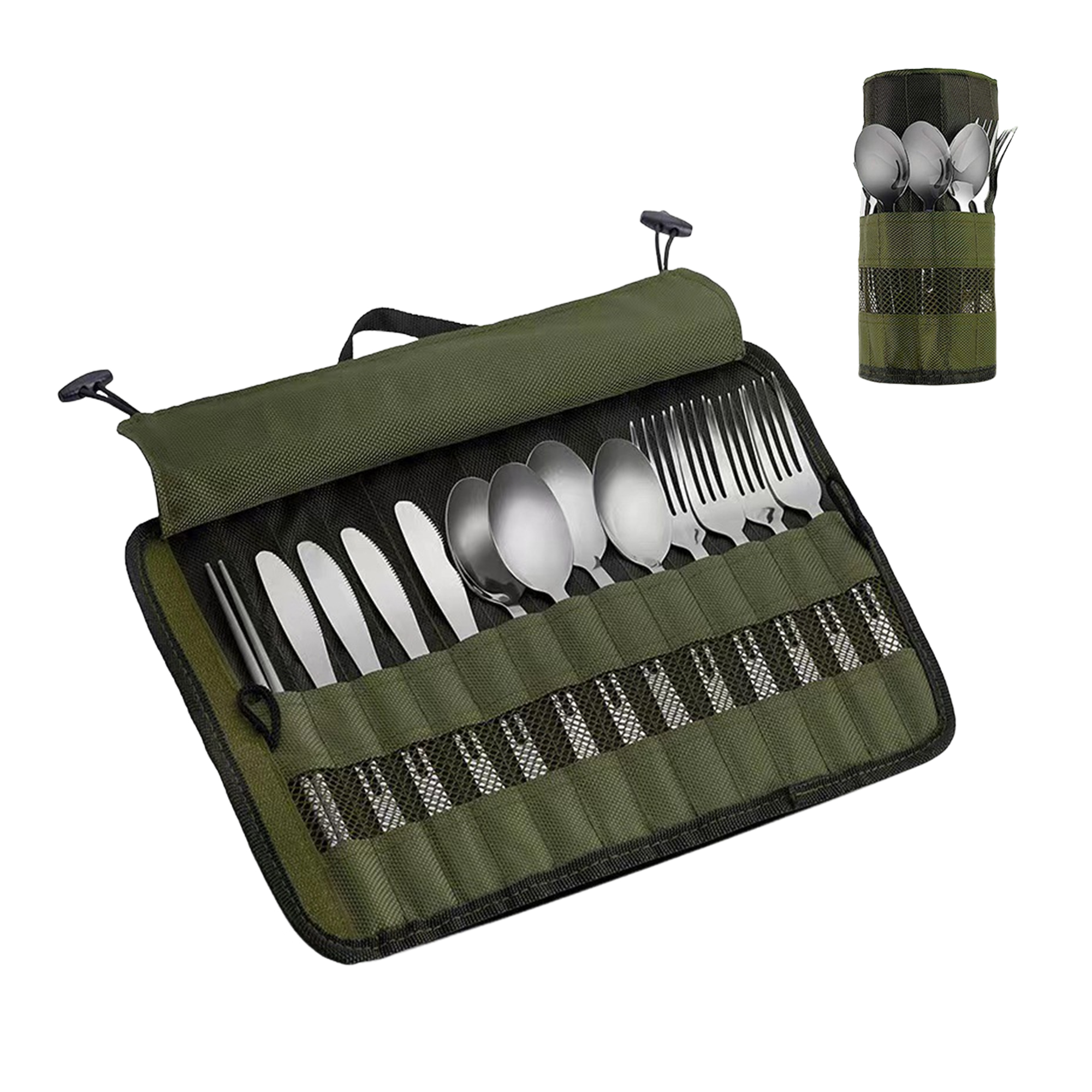 Foldable Canvas Tableware Storage Bag 2