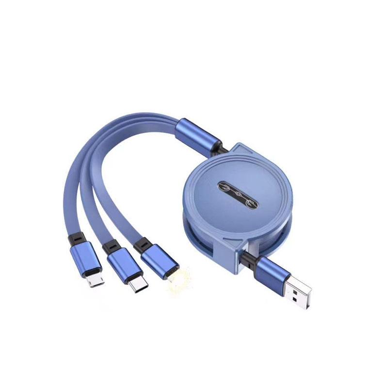3-In-1 Retractable USB Charger Data Cable Gift 4