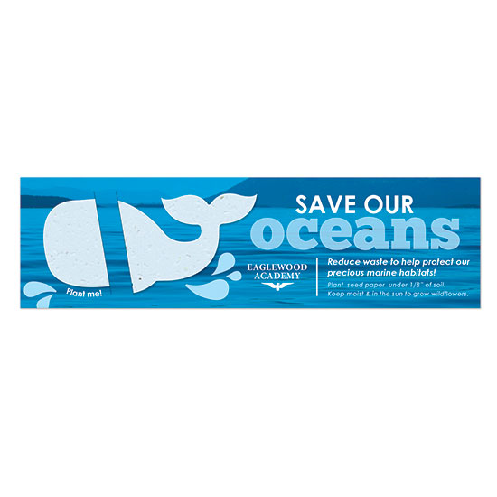 Save Our Oceans Plantable Whale Bookmarks 1