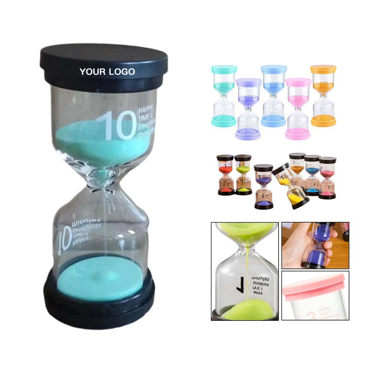 Elegant Glass Hourglass Timer for Office or Kitchen 14