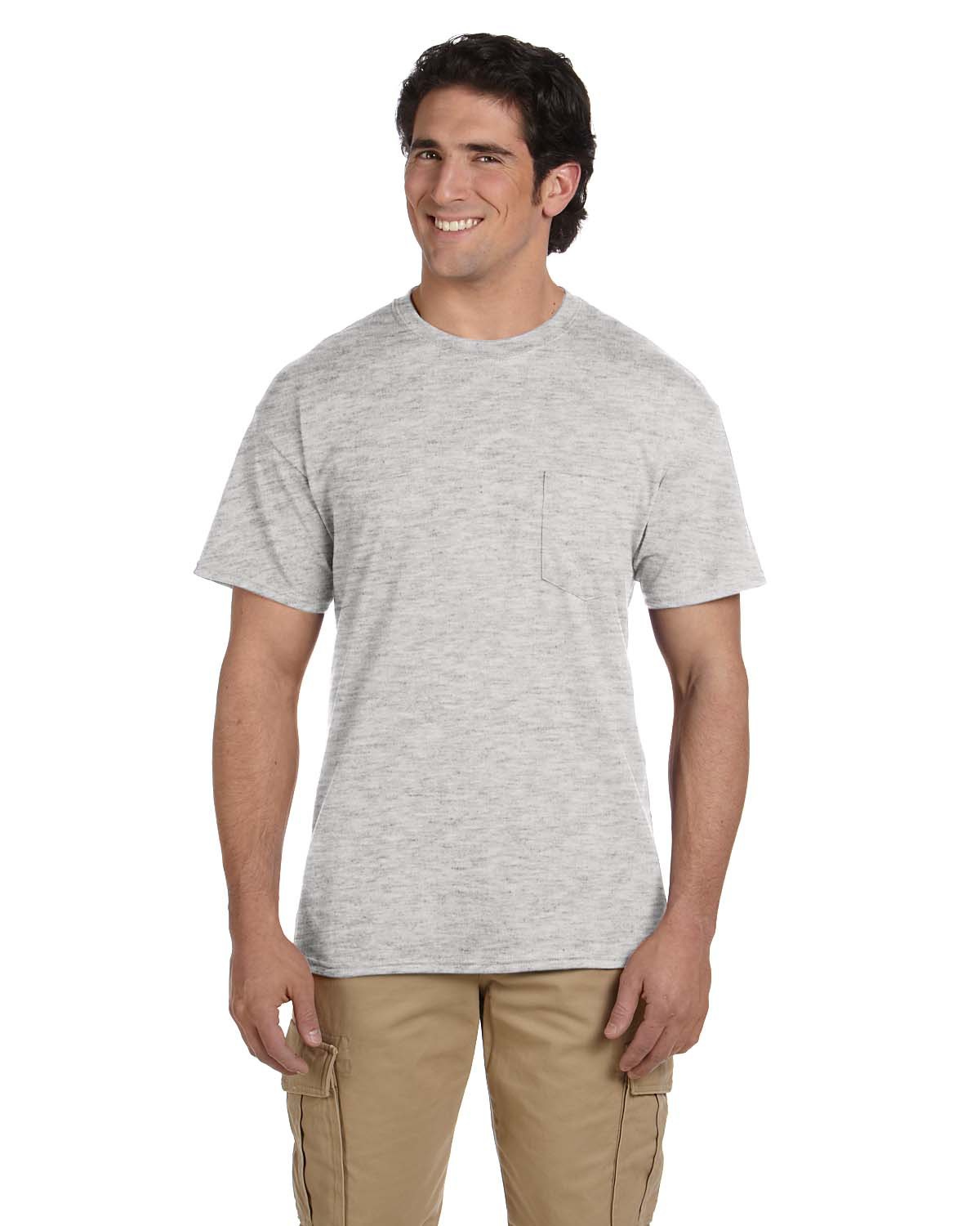Color Medium Weight Poly-Cotton Pocket Tee 18
