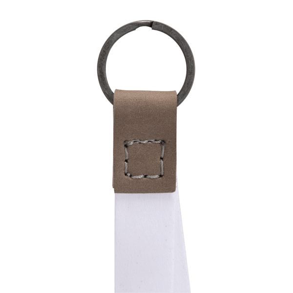 Dye Sublimated Keychain with Leather Accent 5