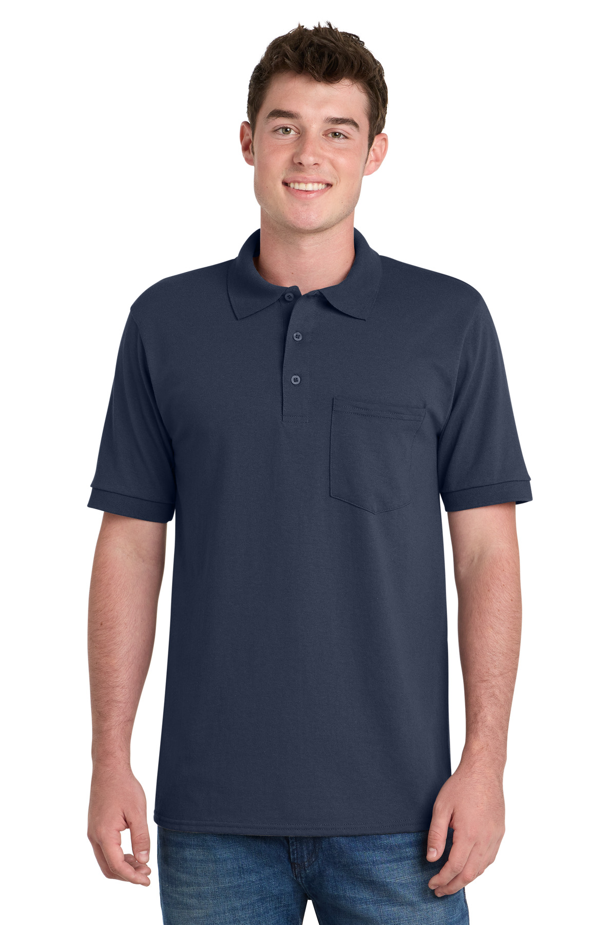 Port & Co Core Blend Jersey Knit Pocket Polo. KP55P 32