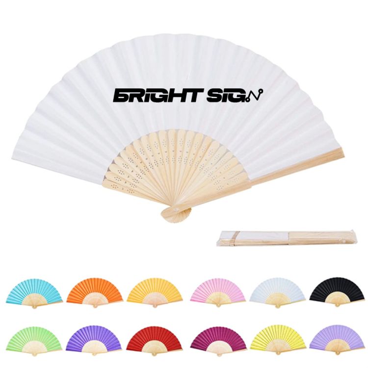 Decorative Bamboo & Paper Folding Fan 1