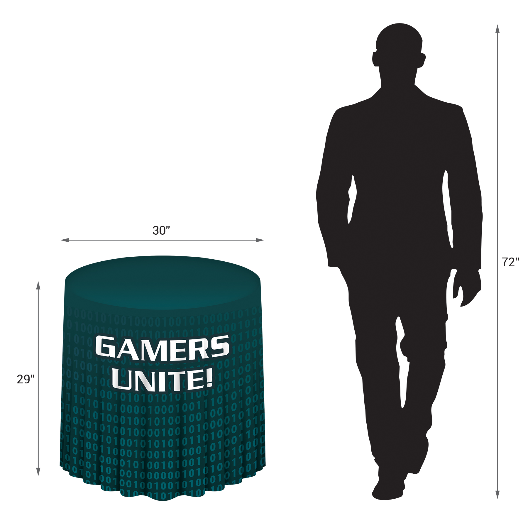 30" Round Customized Table Throw 6