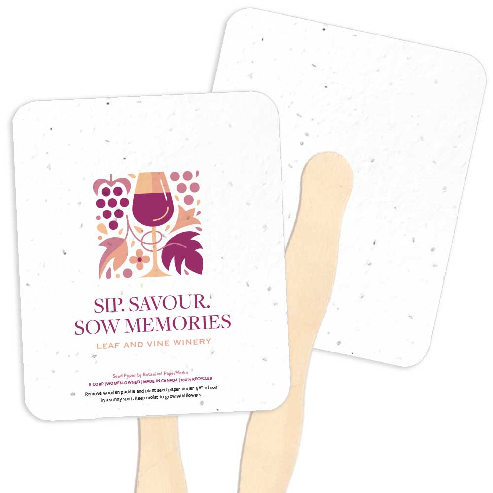 Single-Sided Seed Paper Hand Fans 2