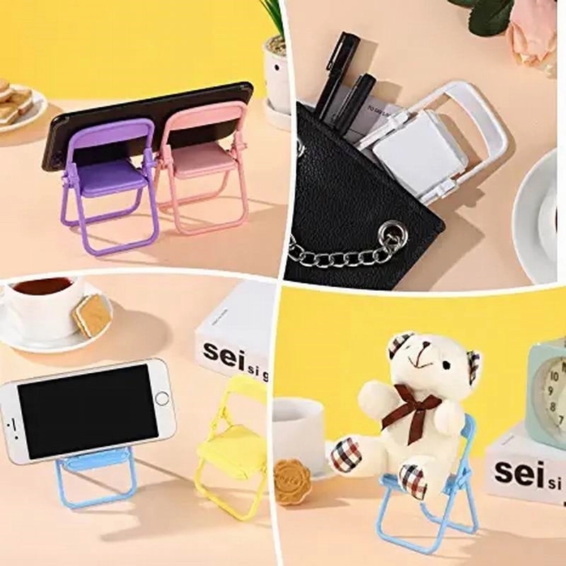 Foldable Mini Chair Cell Phone Stand 2