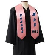 60" Pink Custom Graduation Stole 2