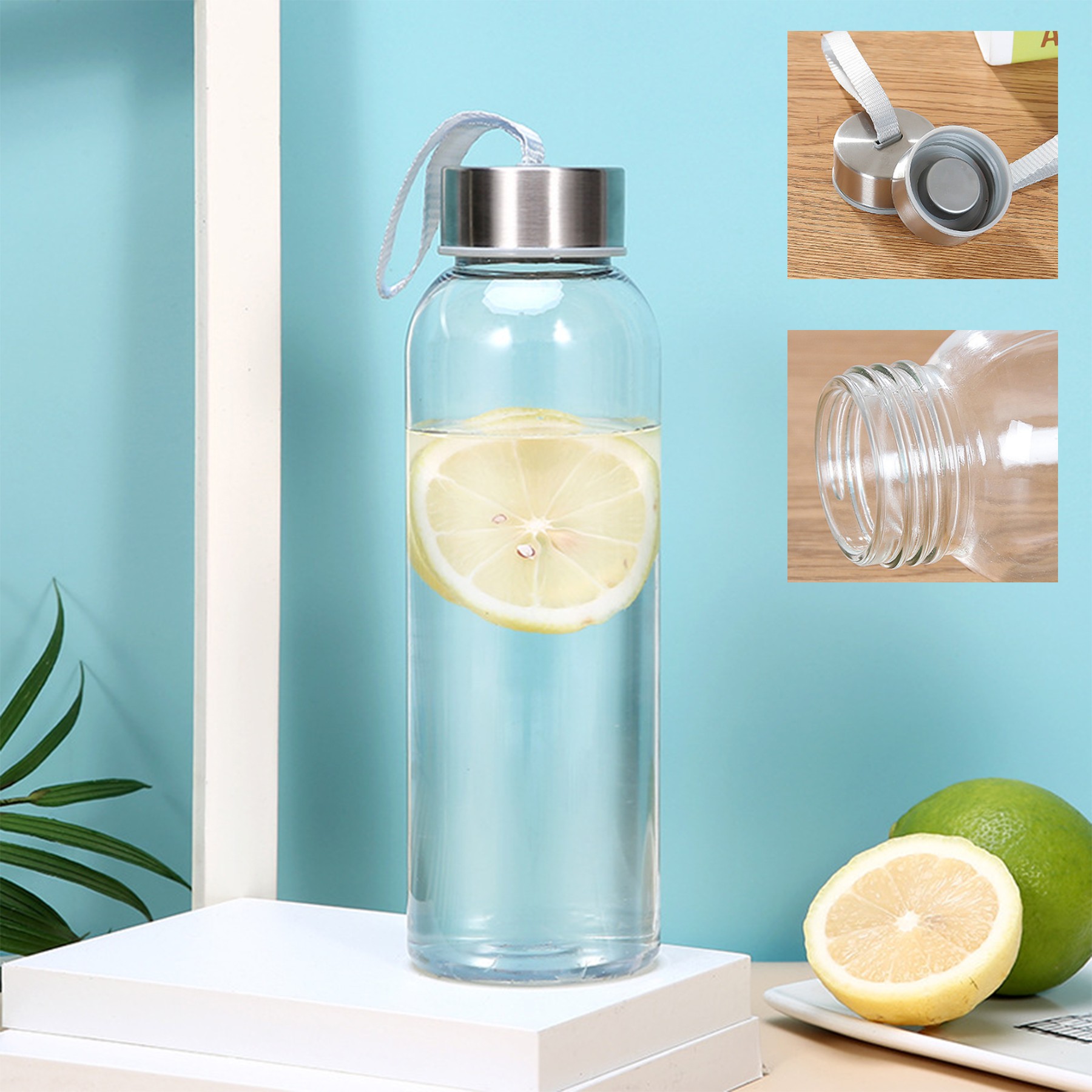 Transparent Glass Water Sport Bottle 1