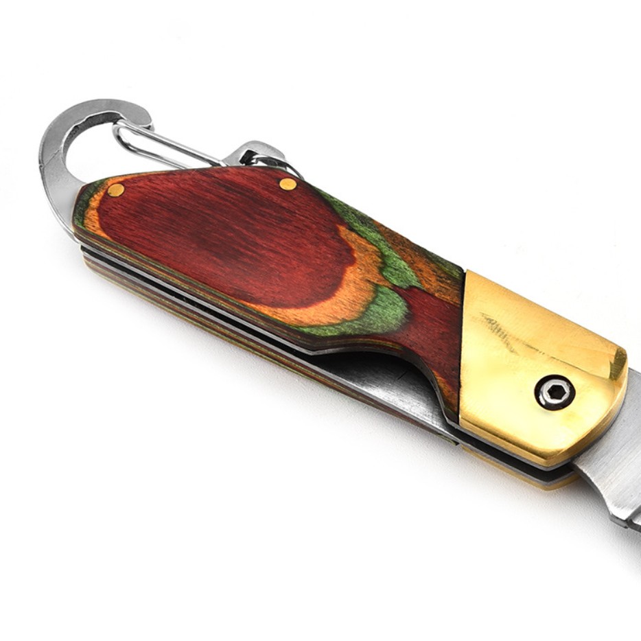 Stainless Steel Folding Pocket Knife with Key Chain 4