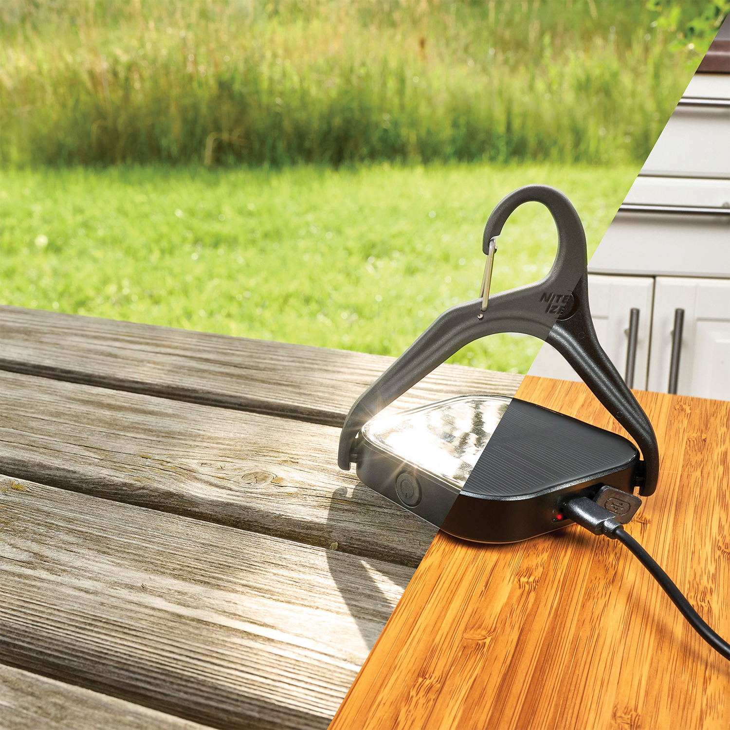 NITE IZE® RADIANT® REVOLVE™ RECHARGEABLE SOLAR LANTERN 1