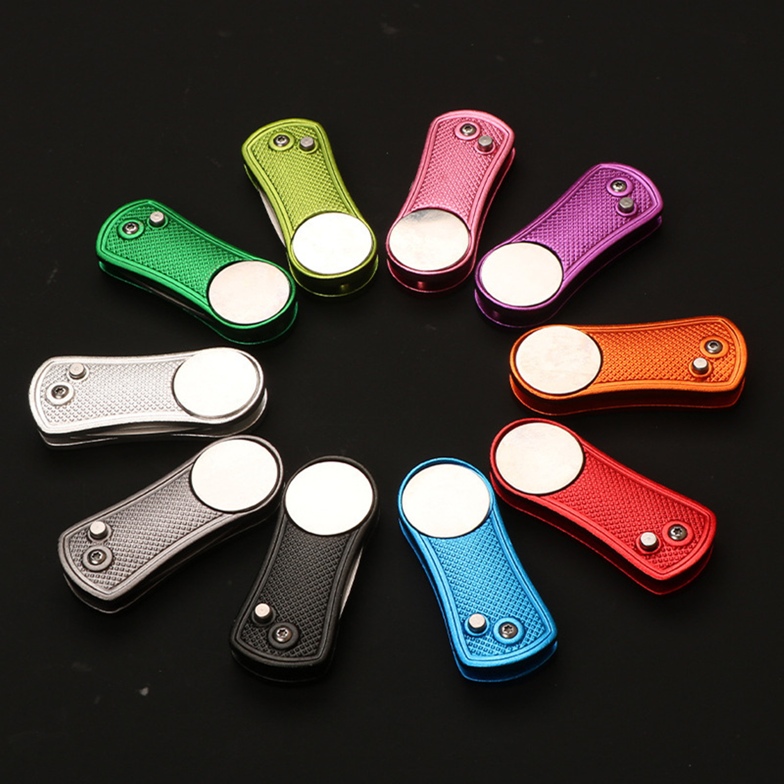 Metal Golf Divot Repair Tool Ball Markers 2