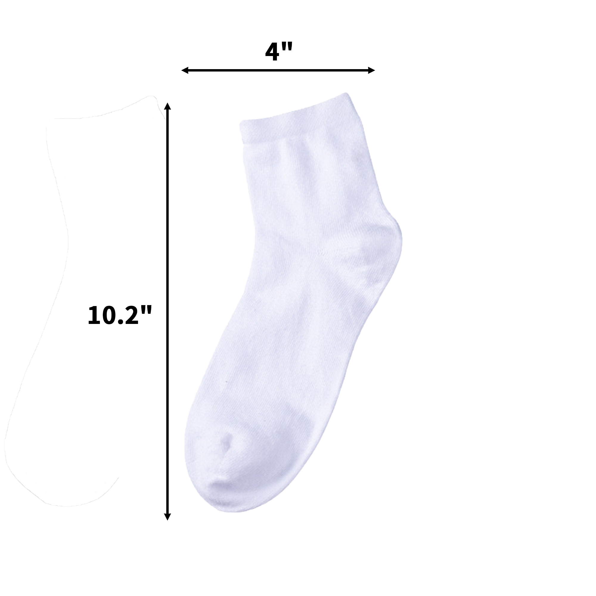 Unisex Cotton Moisture Wicking Sock 10.2" x 4" 6
