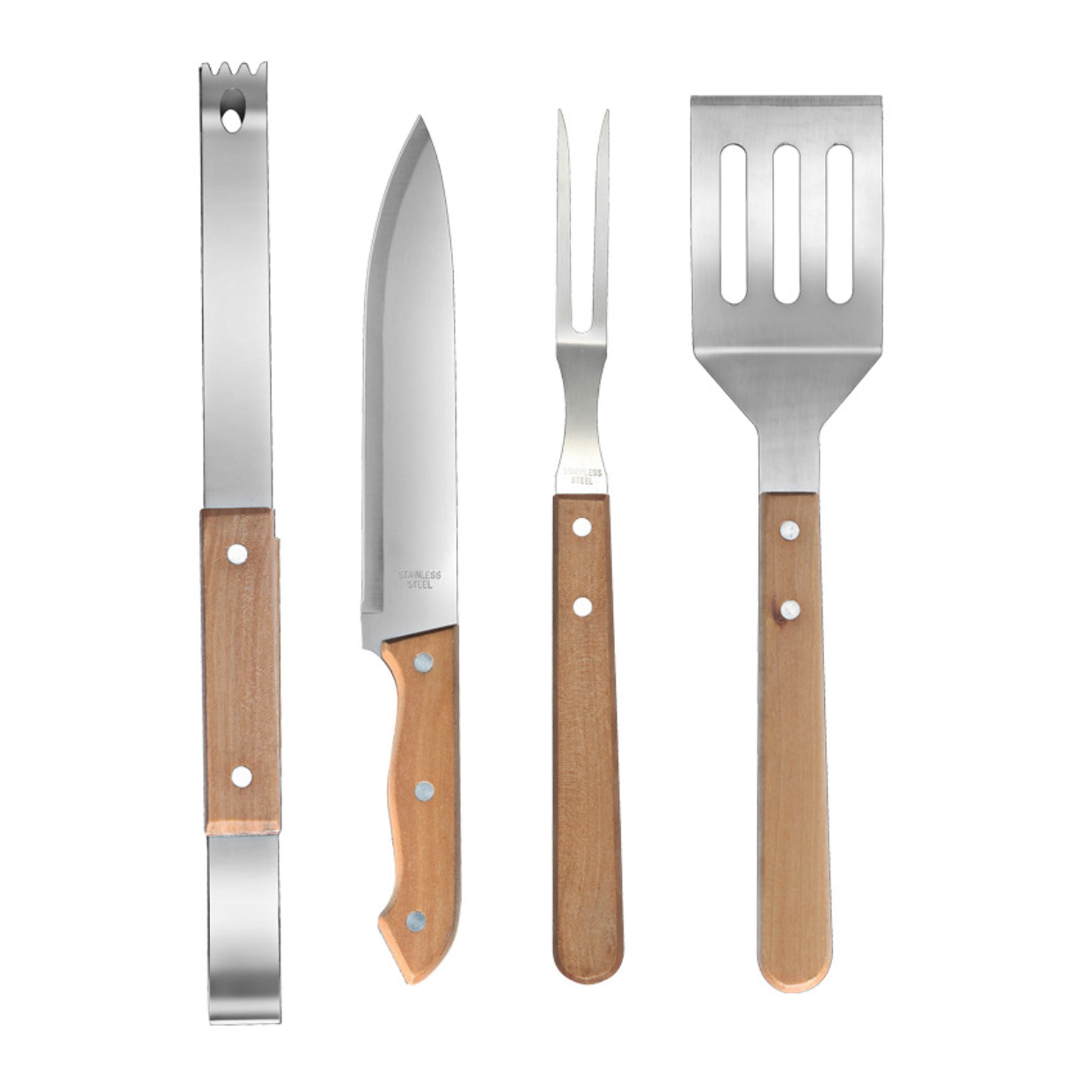4-Piece BBQ Grill Tool Set with Wood Handle - OCEAN 3