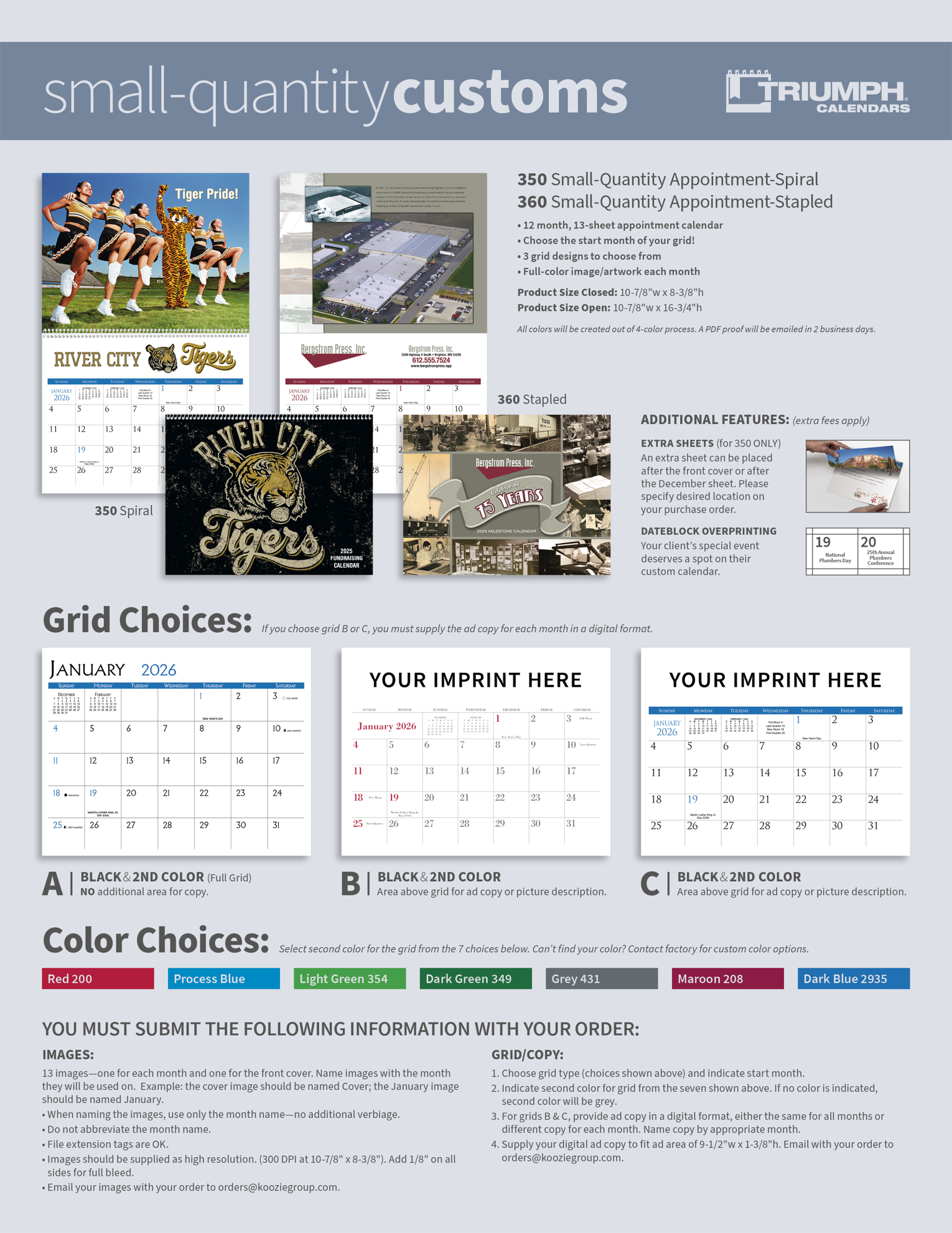 Triumph® Calendars Small Quantity Custom - Stapled Calendar 49