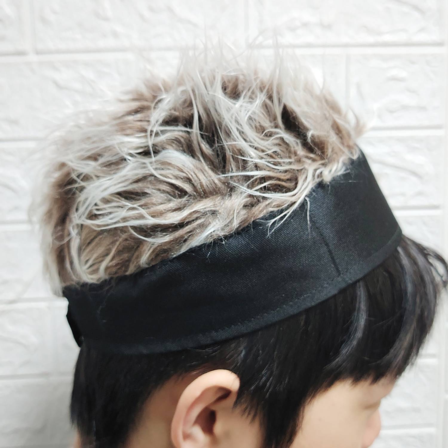 Cool and stylish hip-hop short hair wig hat 4