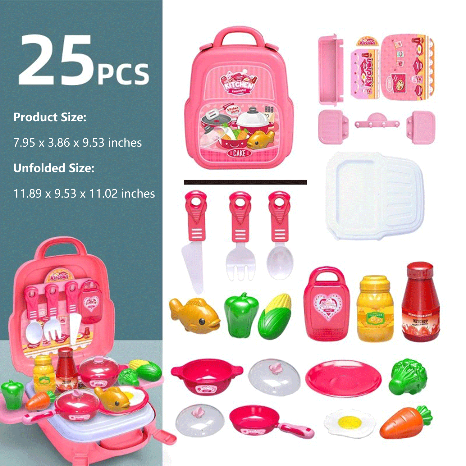 Pretend Play Backpack Tool Toy Set 9