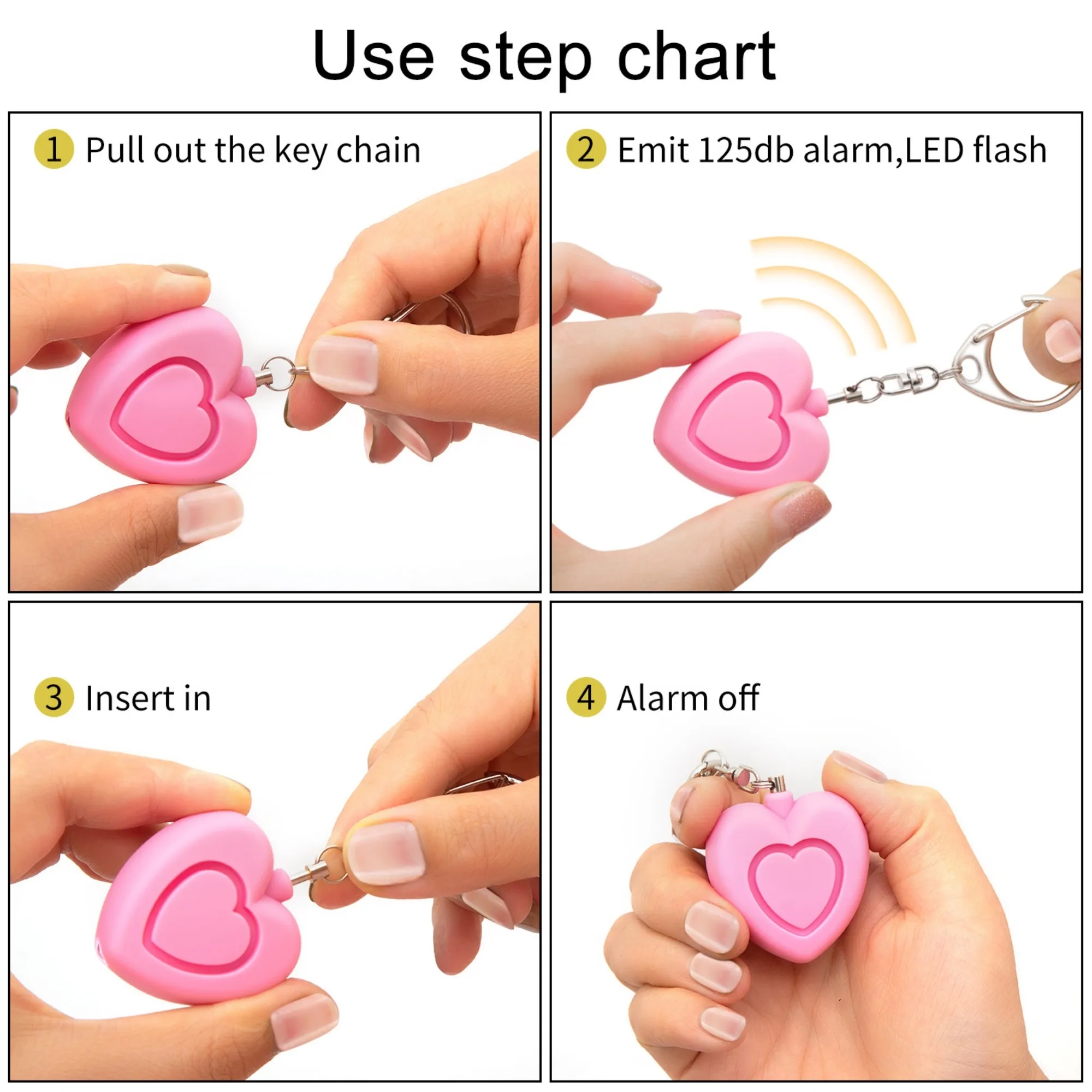 Heart-Shaped Anti-Wolf Alarm With Light 5