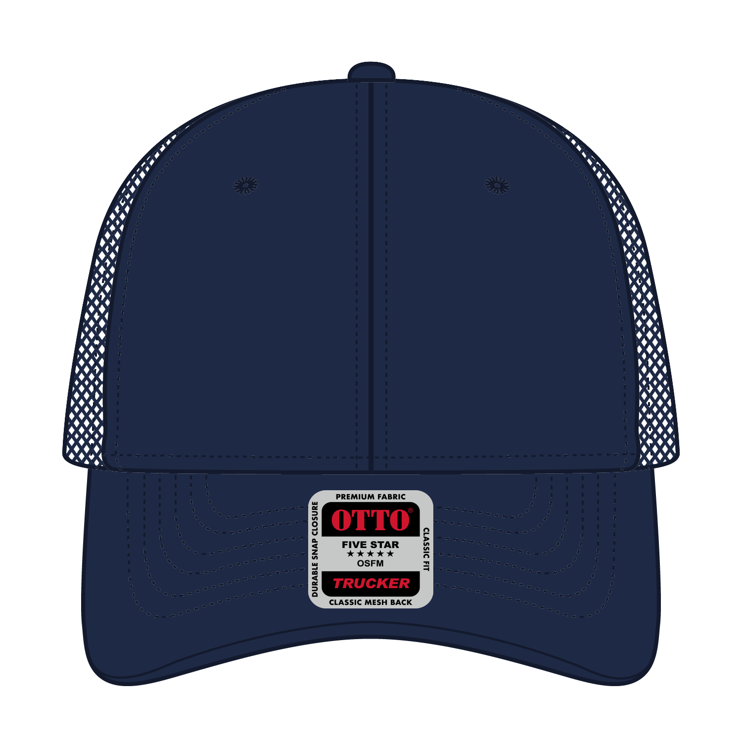 OTTO CAP® 6 Panel Low Profile Mesh Back Trucker Hat 100