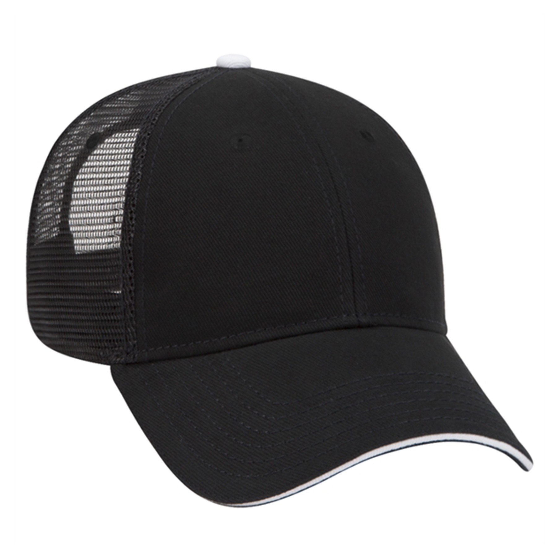 Denim Sandwich Visor 6 Panel Mesh Back Hat 5