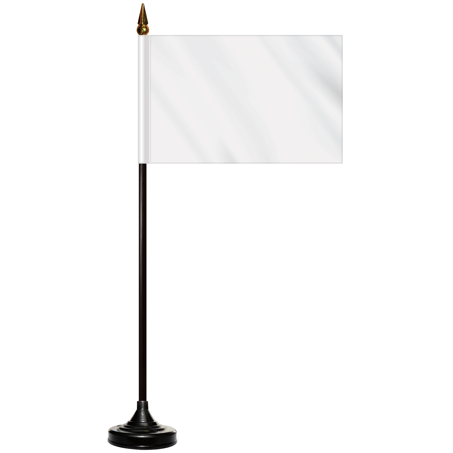 4" x 6" Single Reverse Stick Flag with Black Plastic Weighted Base 9